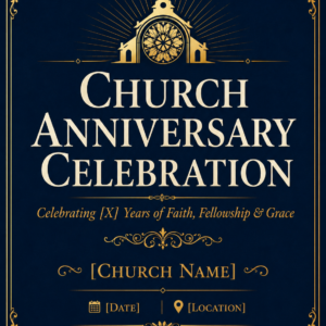church anniversary bulletin template