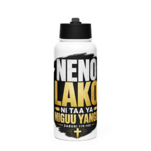 stainless steel water bottle with a straw lid
