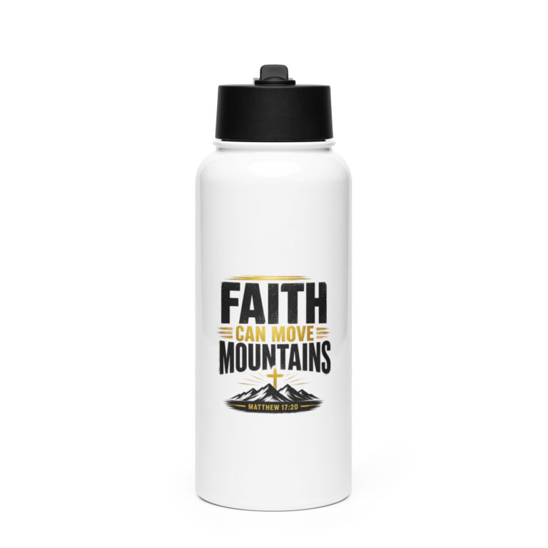 Stainless steel water bottle with a straw lid