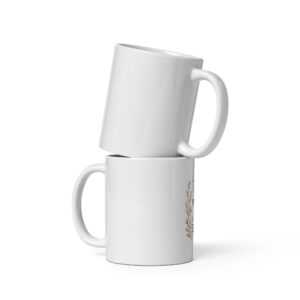 white glossy mug